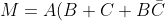 M=A(B+C+B\bar{C})+ B(A \bar{C}+AB)+ BC+AB\bar{C}+(\bar{A}+C)